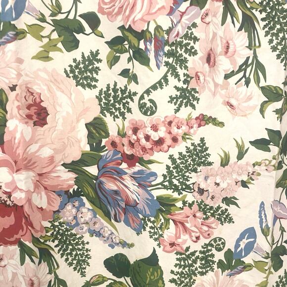 Waverly Spring Fever Cotton Fabric Remnant 59” x 55” Pink Floral Cottage READ - Picture 9 of 10